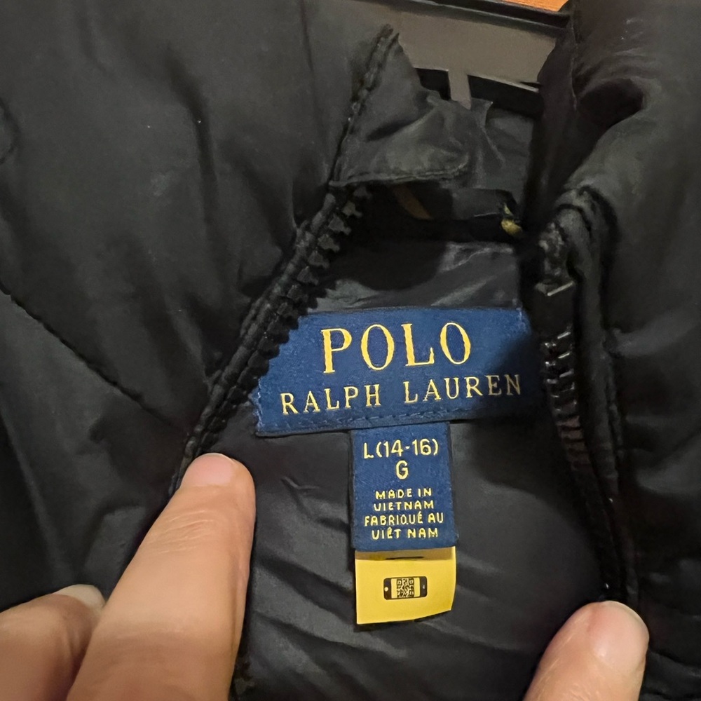 polo ralph lauren Boys The Gorham Down Puffer jacket, Black Size Large (14-16) - Picture 5 of 16